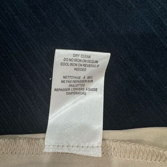 DR2 Champagne Gold matte sequin ruffle cap sleeve top  party holiday top S NWT - Picture 14 of 14